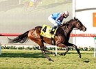 Uzziel wins the Goldikova Stakes.
