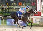 Jet Black Magic streaks home to win the Delta Downs Princess Stakes.