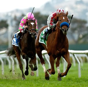 Stays in Vegas and jockey Alex Solis take the Pike Place Dancer Stakes at Golden Gate Fields in California.