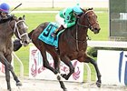 Exaggerator comes home in front in the Delta Downs Jackpot Stakes.