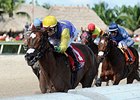 Cali Star comes through the inside to win the Rampart Stakes.<br><a target="blank" href="http://photos.bloodhorse.com/AtTheRaces-1/At-the-Races-2015/i-HSQV4gm">Order This Photo</a>
