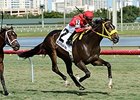 J R 's Holiday comes through on the inside to take the Kitten's Joy Stakes <br><a target="blank" href="http://photos.bloodhorse.com/AtTheRaces-1/At-the-Races-2016/i-KDbzC7h">Order This Photo</a>