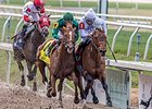 Majestic Harbor fights off Eagle to win the Mineshaft Handicap.<br><a target="blank" href="http://photos.bloodhorse.com/AtTheRaces-1/At-the-Races-2016/i-94xBwmF">Order This Photo</a>