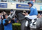 Mohaymen in the Gulfstream Park winner's circle Jan. 30, 2016.