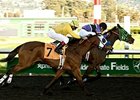 Juan Hernandez picked up his 1000th victory aboard She's Flush.