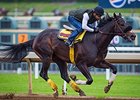 Danzing Candy worked five furlongs in 1:01 with Mike Smith aboard.