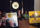 Charles Town HBPA board member Joe Funkhouser speaks at Capitol
