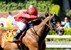 Guns Loaded winning this year's San Simeon Stakes (gr. IIIT).