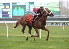 Lady Shipman wins the License Fee Stakes at Belmont Park May 1.