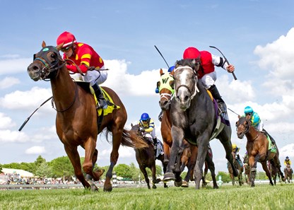 SURGICAL STRIKE winning the Arlington Classic at Arlington International on 5/28/16. James Graham up