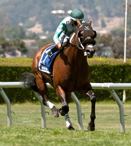 Chips All In wins the Albany Stakes with Russell Baze aboard on June 11, 2016.