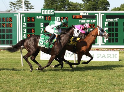 Fuzzy Muzzle wins the 2016 Dan Horn Handicap.