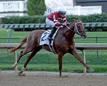 Gun Runner with Florent Geroux wins the Matt Winn Stakes (gr. III) at Churchill Downs on June 18, 2016.