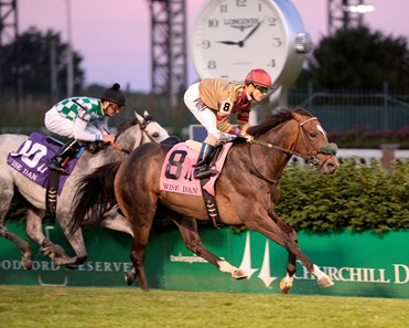 Pleuven with Channing Hill wins the Wise Dan (gr. II)
at Churchill Downs on June 18, 2016.