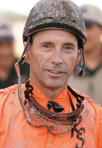 Russell Baze after ridding He's A Scorcher in the 4th race at Bay Meadows Race Track in San Mateo, Ca. on Wednesday November 15, 2006.