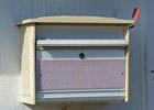 A box for completed Lasix cards at Belmont Park