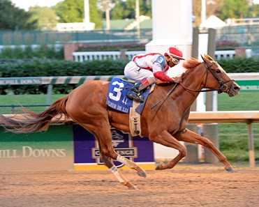 Paid Up Subscriber wins the Fleur de Lis (gr. II) at Churchill Downs on June 18, 2016.