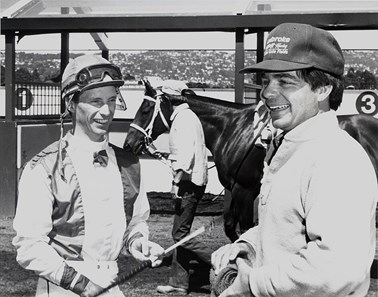 Russell Baze and brother-in-law trainer Lonnie Arterburn