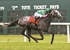 Pure Sensation winning last year's Parx Dash under Kendrick Carmouche