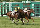 Tin Type Gal (inside) wins Boiling Springs Stakes
