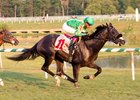 Just Jack scores in an allowance race in July on the Laurel Park turf.