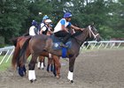 Sunny Ridge with assistant trainer Carlos David aboard at Monmouth Park