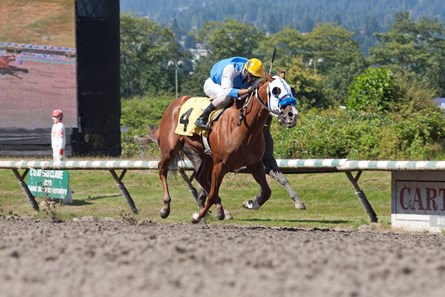 Something Better wins the British Columbia Cup Debutante S. at Hastings Aug. 1, 2016