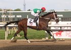 Cathryn Sophia wins the Princess of Sylmar Stakes at Parx Racing