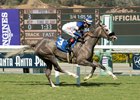 Enola Gray comes home strong to win the California Distaff Handicap