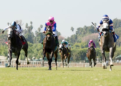 Enola Gray wins the 2016 California Distaff Handicap