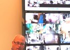 Stronach Group senior vice president of West Coast operations Joe Morris outlines features in Santa Anita Park's state-of-the-art surveillance system.