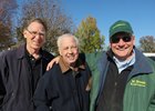 Bill Mooney (center), with Mark Simon (left) and Old Friends founder Michael Blowen