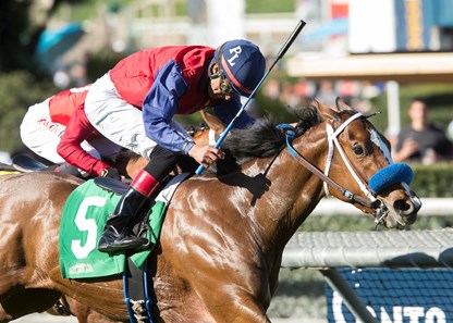 Miss Sunset wins the 2017 Sweet Life Stakes
