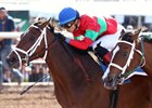 Ghalia (outside) takes the Sunland Park Oaks