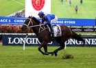 Winx opened up on the field in the stretch to capture the George Ryder Stakes