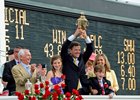 Graham Motion with Kentucky Derby trophy.