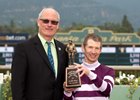 Joe Morris (left), with jockey Stewart Elliott