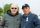 Gunnevera owner Solomon Del-Valle (left) with trainer Antonio Sano
