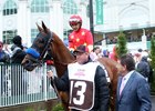 Abel Tasman heads to the track for the Kentucky Oaks