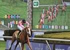Catch A Glimpse and jockey Florent Geroux win the 2015 Breeders' Cup Juvenile Fillies Turf