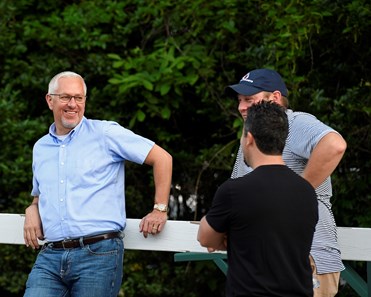 Todd Pletcher, left.
Preakness contenders at Pimlico.
May 18, 2017 Baltimore in Pimlico, Maryland.