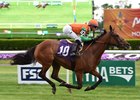 Rubilinda breaks her maiden impressively at Belmont Park