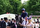 Caravaggio and connections after their win in the Commonwealth Cup at Royal Ascot
