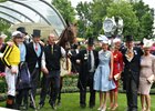 Big Orange and his connections celebrate his Gold Cup score