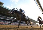 Tapwrit strides out to win the 2017 Belmont Stakes