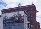 Man o' War Mural Painted on Restaurant Wall Man o' War Mural Painted on Restaurant Wall