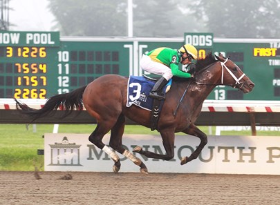 Classy Class #3 with Antonio Gallardo won the $1000,000 G3 Salvatore Mile at Monmouth Park in Oceanport, New Jersey on Saturday June 17, 2017.