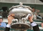Robert LaPenta celebrates his 2008 Belmont Stakes with Da’ Tara