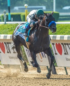 Mor Spirit with Mike Smith wins the 124th running of The Mohegan Sun Metropolitan June 10, 2017 at Belmont Park in Elmont, N.Y.