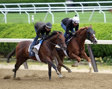 Twisted Tom (inside) and Economic Model - Belmont Park, June 3, 2017